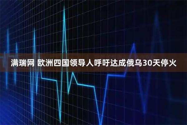 满瑞网 欧洲四国领导人呼吁达成俄乌30天停火