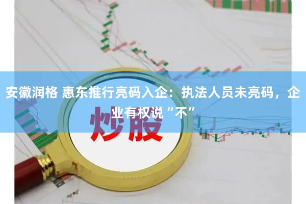 安徽润格 惠东推行亮码入企：执法人员未亮码，企业有权说“不”